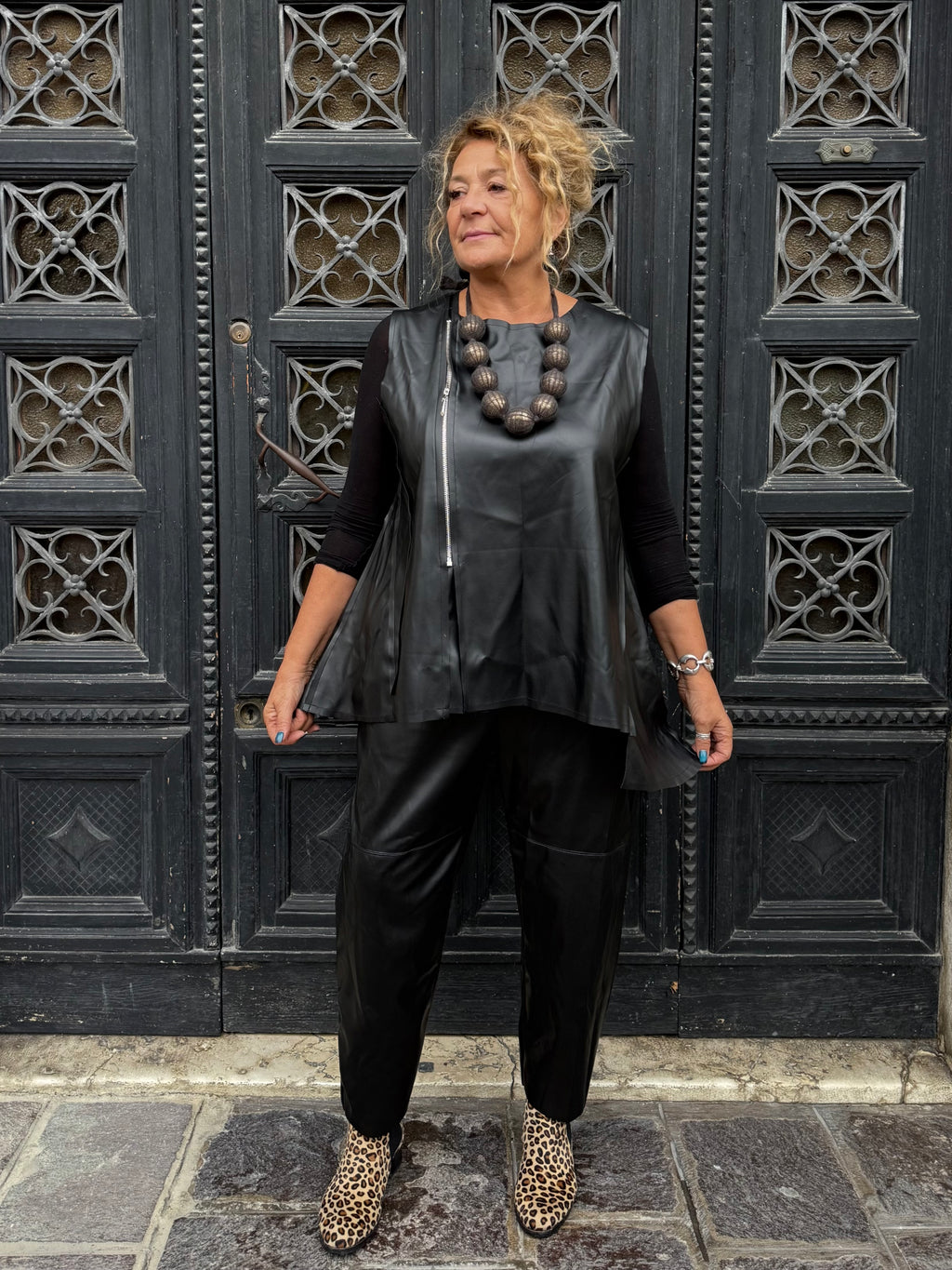 COMPLETO ECOPELLE SOFT NERO