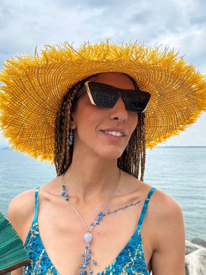 CAPPELLO IN PAGLIA GIALLO