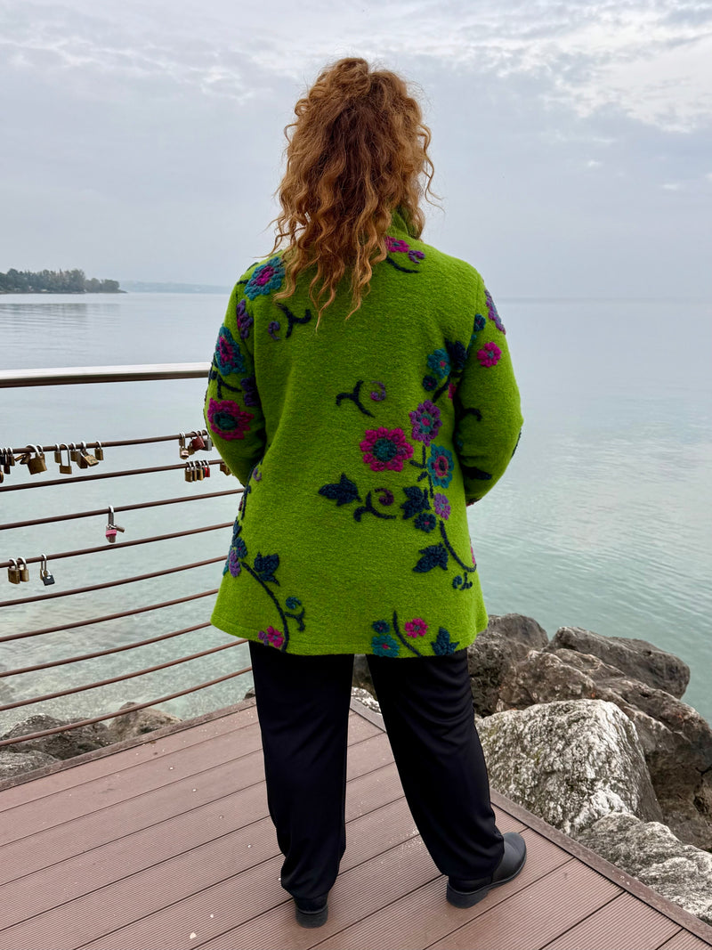 GIACCA LUNGA DORIS VERDE LIME