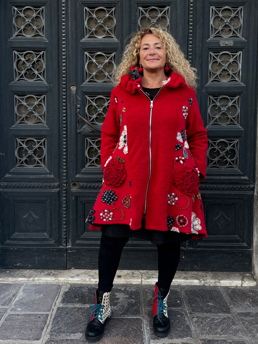 CAPPOTTO LANA COTTA KARLSTAD ROSSO