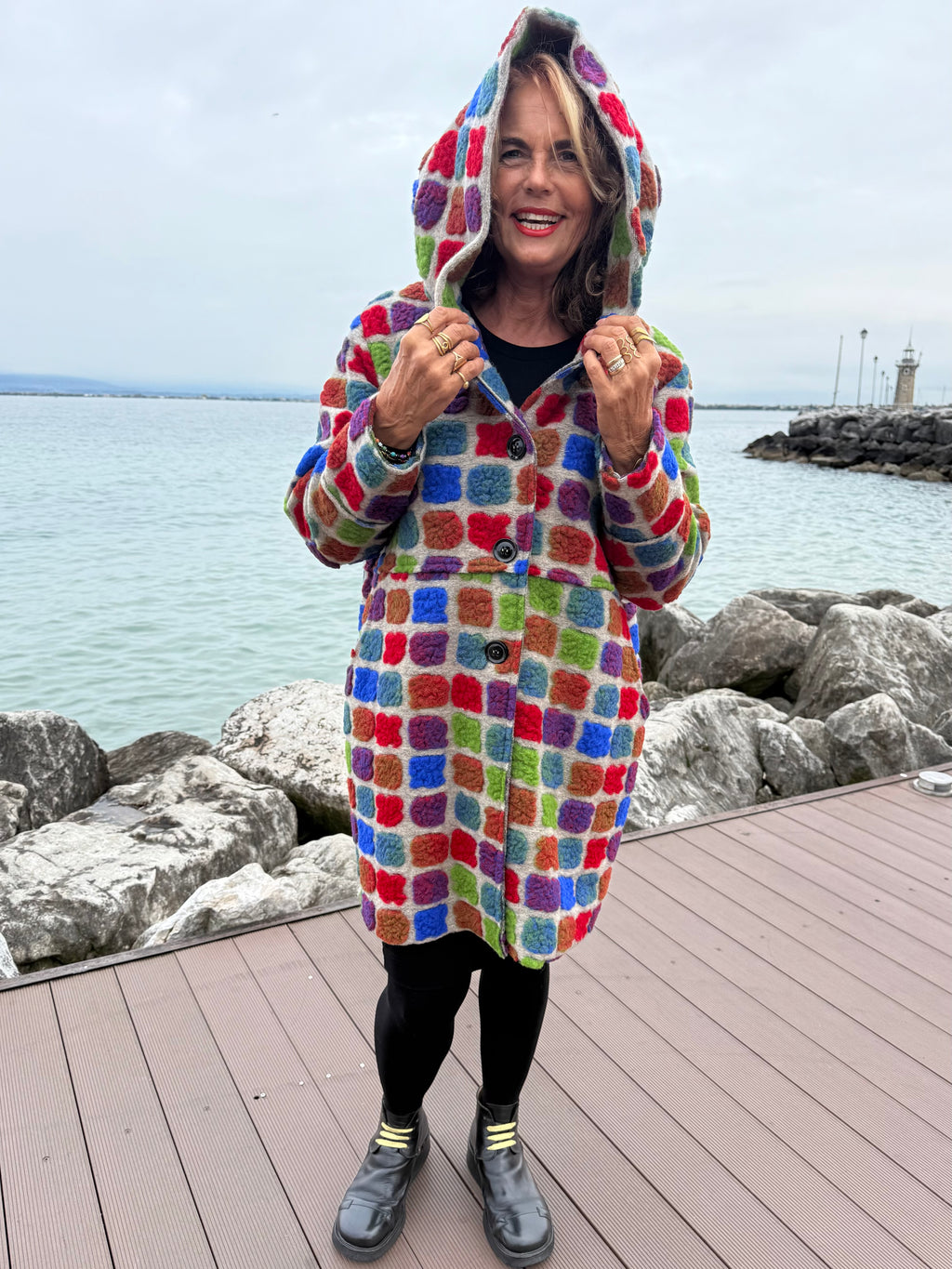 CAPPOTTINO IN LANA COTTA MULTICOLOR