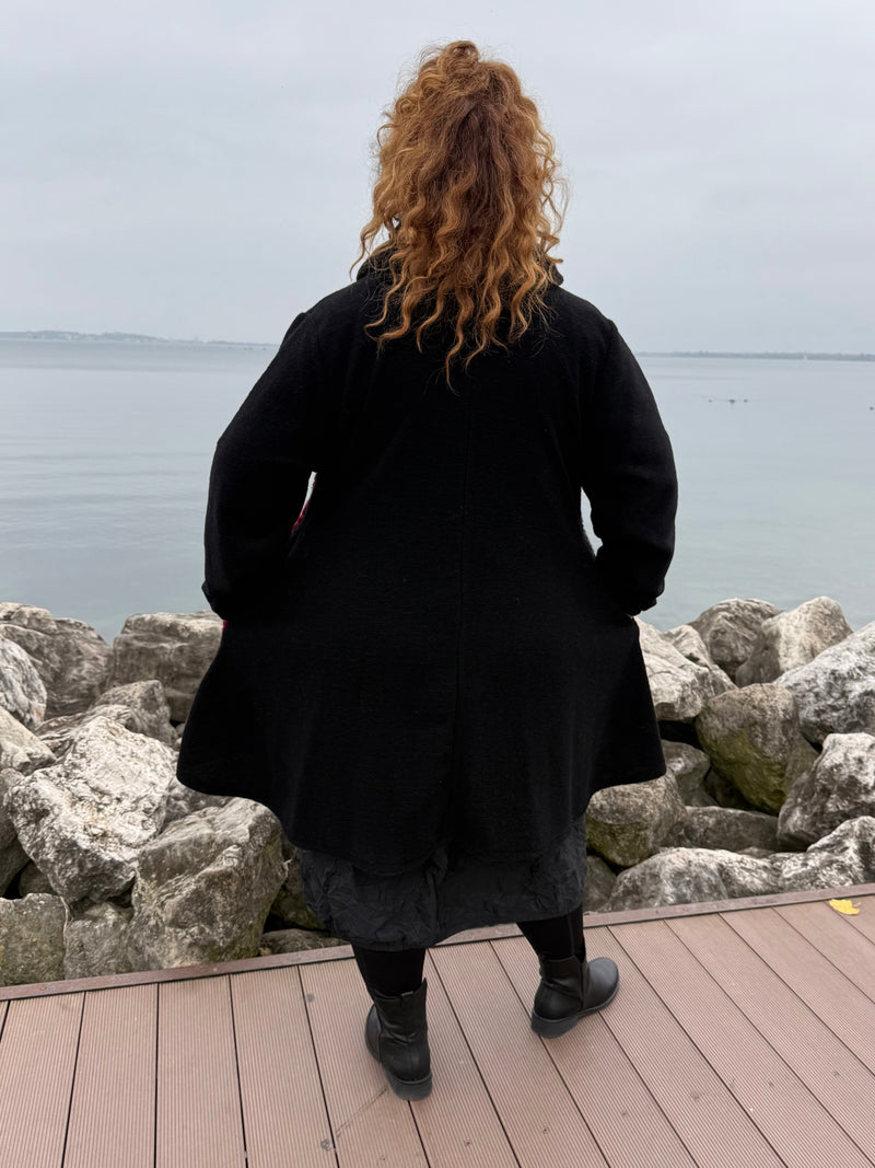 CAPPOTTO LANA COTTA KARLSTAD NERO