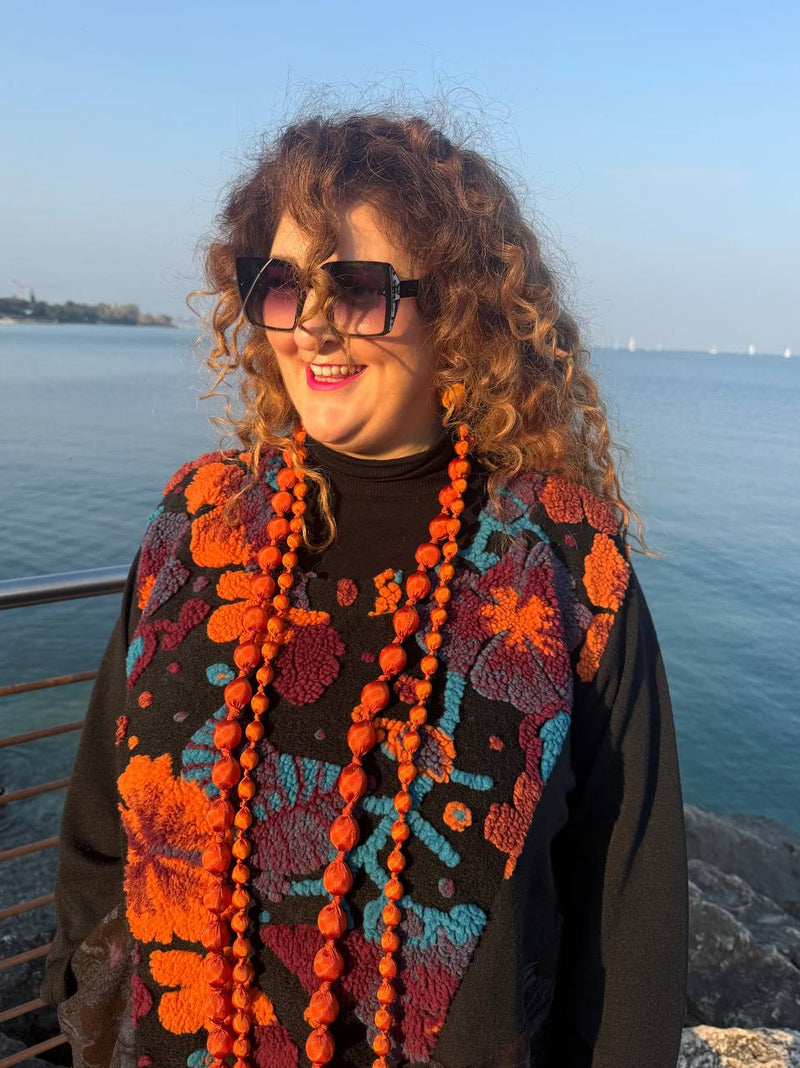 ABITO FIORI D’INVERNO NERO