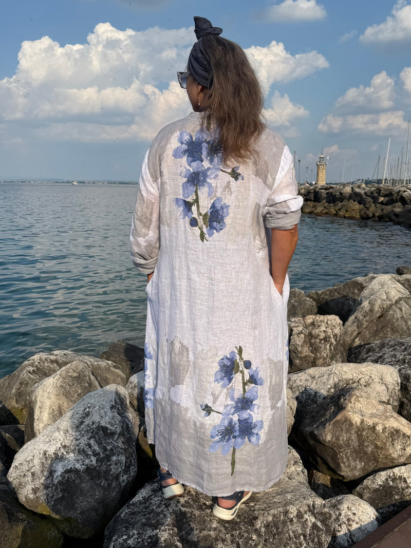 ABITO IN LINO IBISCUS BIANCO