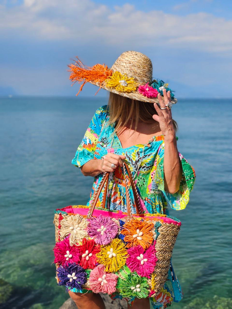 BORSA IN PAGLIA CAMPO FIORITO