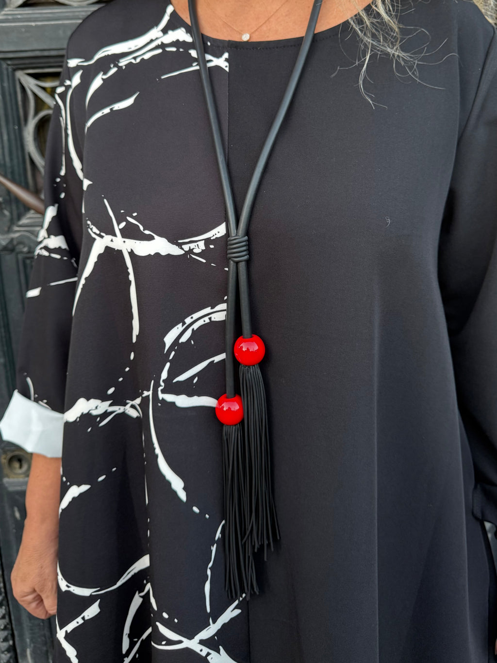 COLLANA PALLINE ROSSE PROPILENE