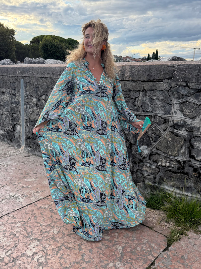 Abito Sheba Paisley Blu