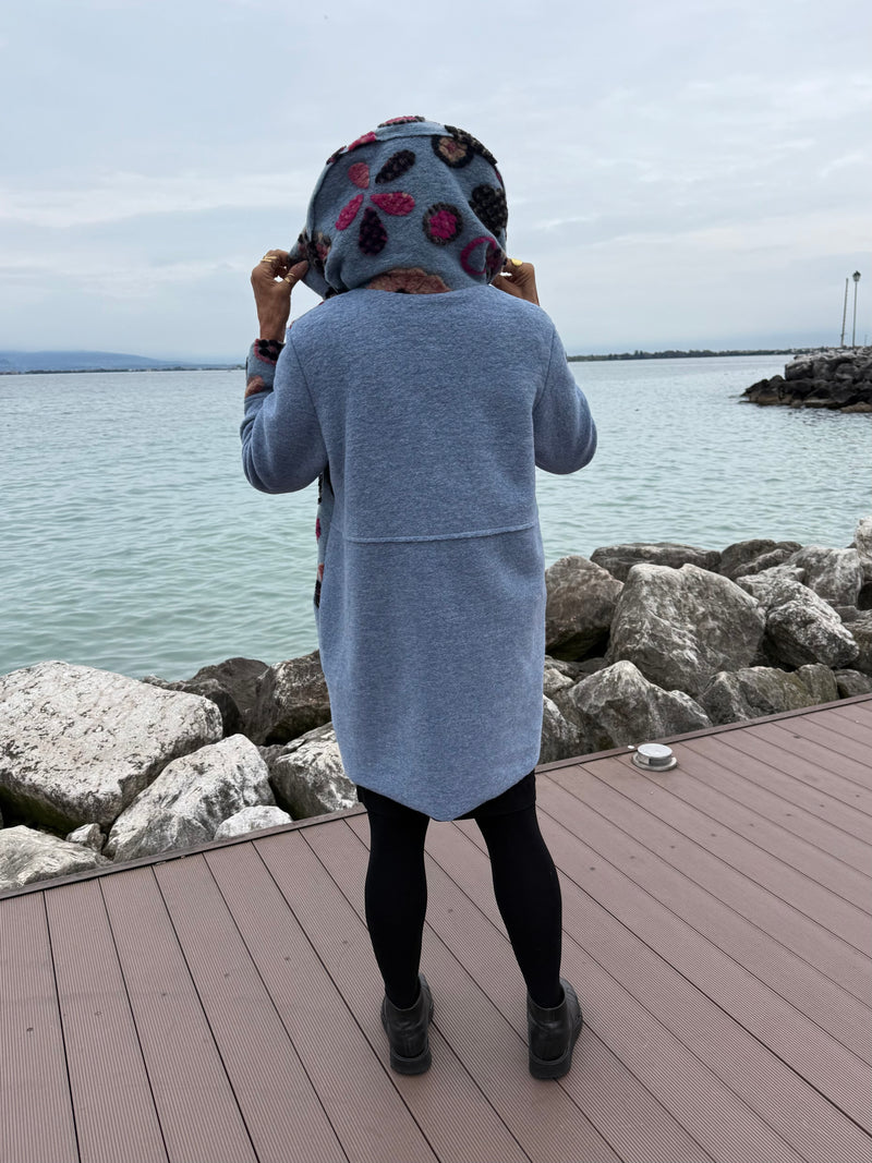 CAPPOTTO MALMÖ LANA COTTA AZZURRO