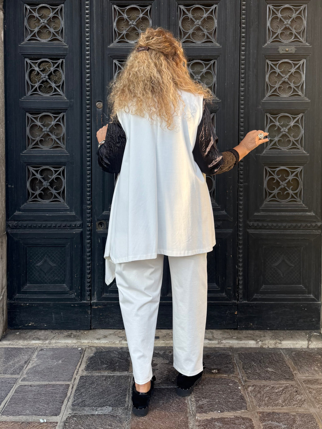 COMPLETO PANATALONI E GILLET CINZIA LATTE