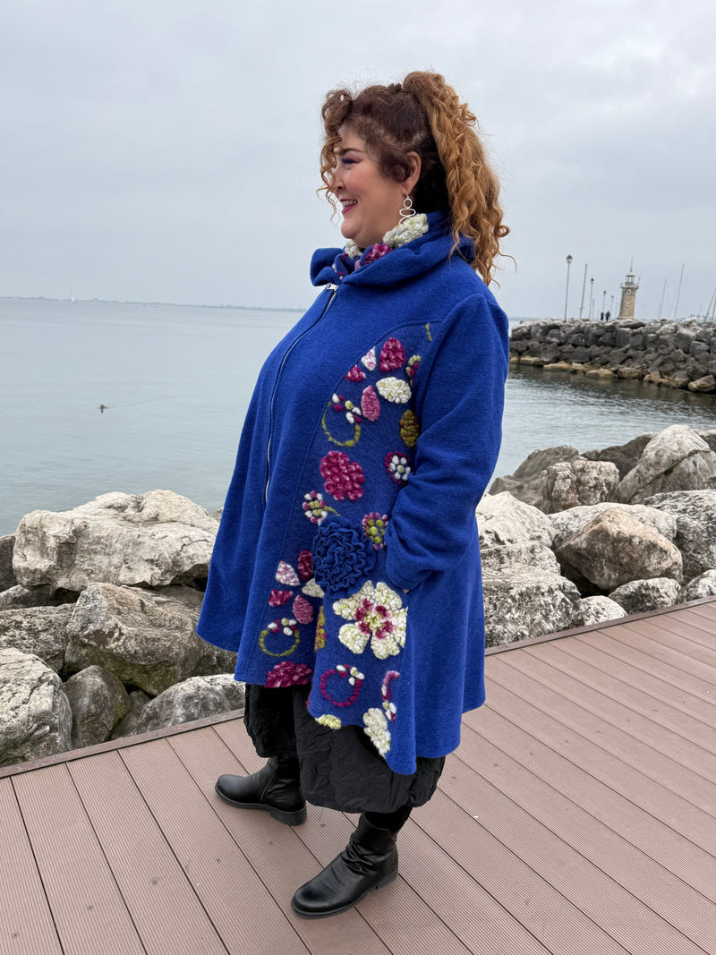 CAPPOTTO LANA COTTA KARLSTAD BLU