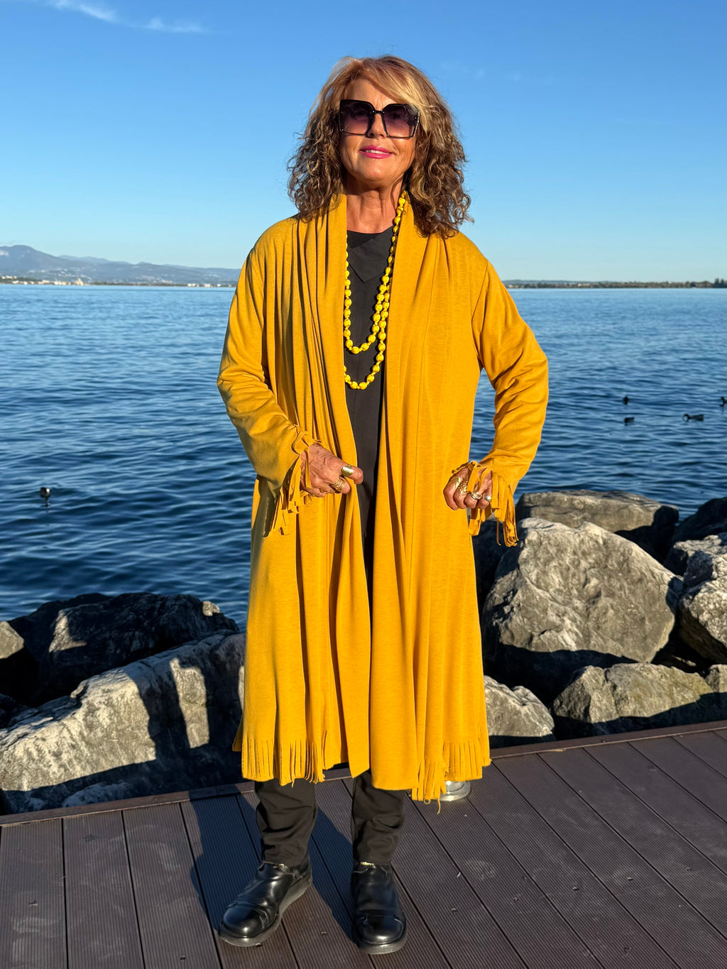 CARDIGAN HOLIDAY SENAPE