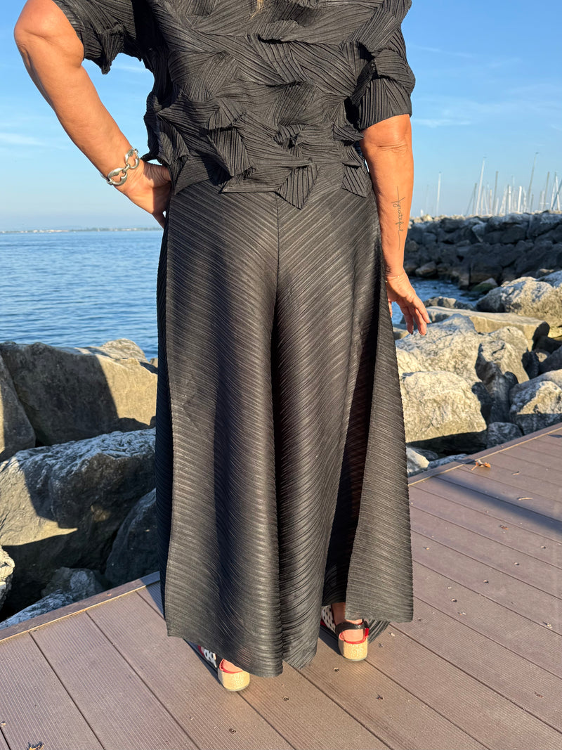 PANTALONI  IN PLISSE' CIN PANNELLI