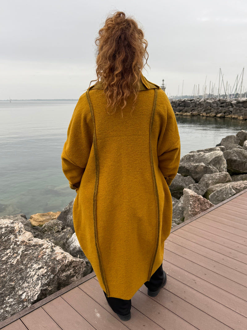 CAPPOTTO OVER ETNIC SENAPE