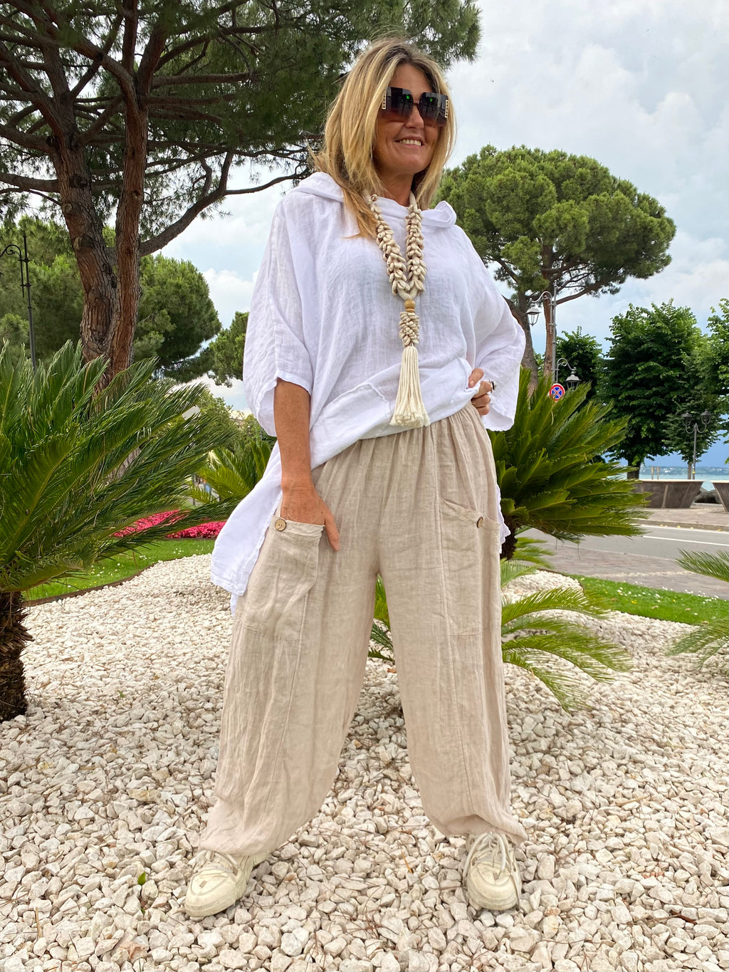 Pantalone NOA in puro lino BEIGE