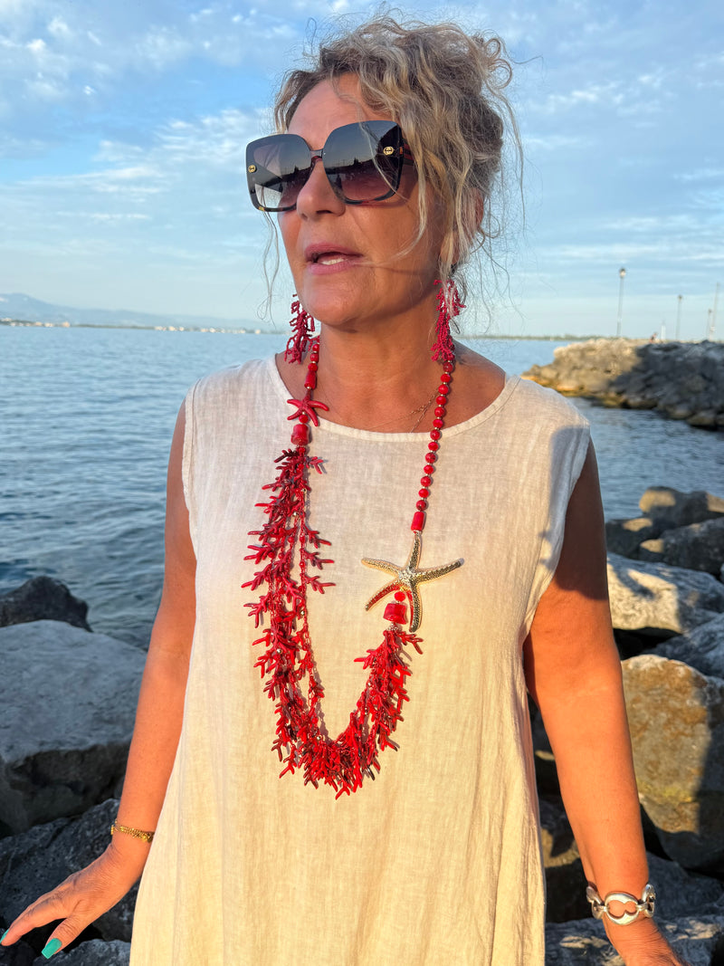 ABITO ELIDIE IN LINO SABBIA