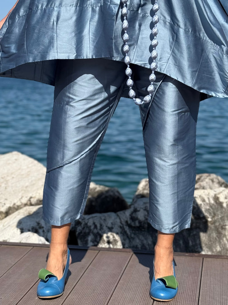 COMPLETO TAFFETA’ AURORA AZURRO POLVERE