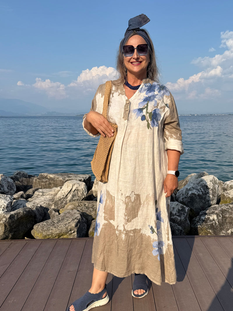 ABITO IN LINO IBISCUS BEIGE