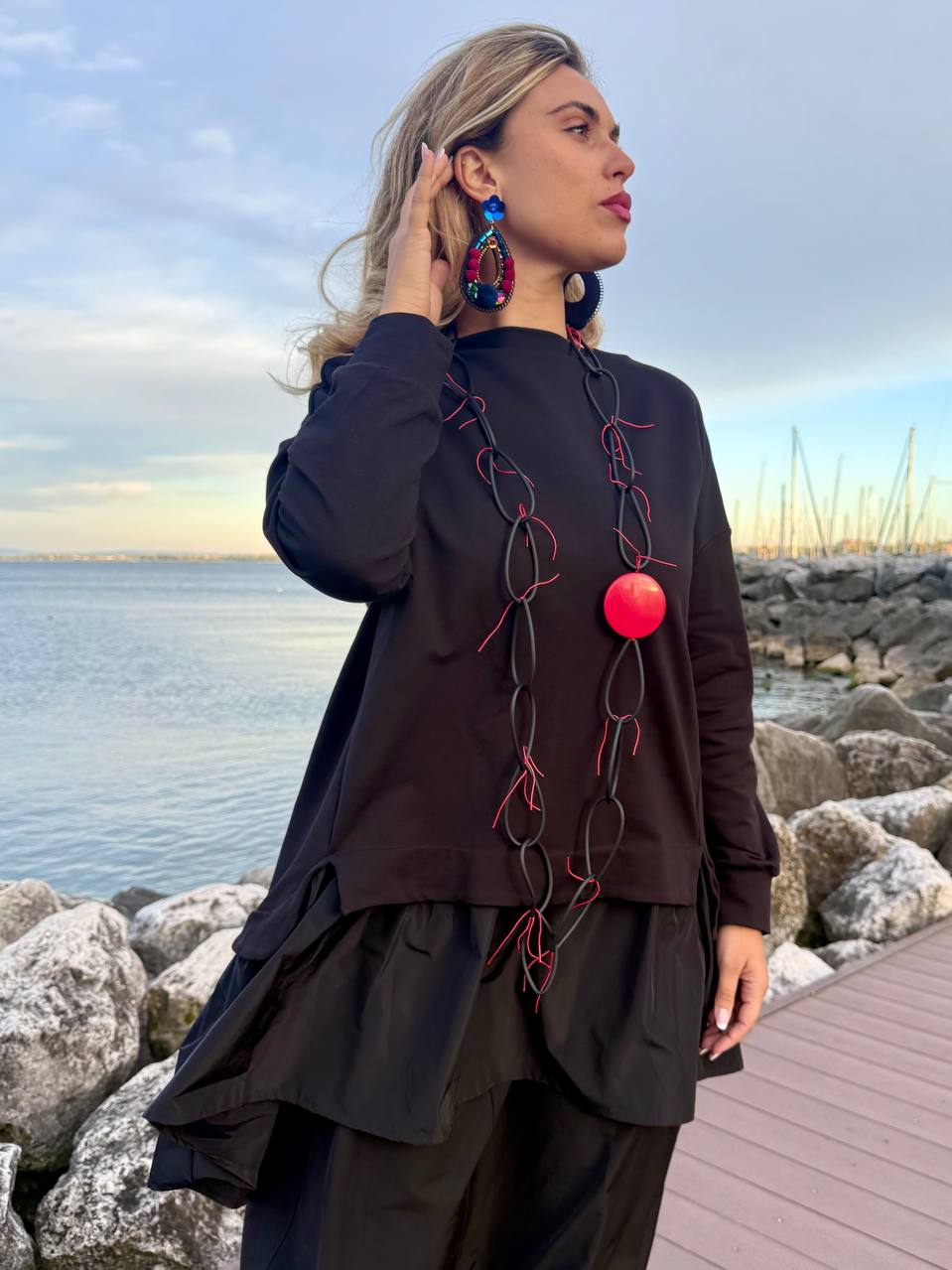 MAXI MAGLIA ASIMMETRICA