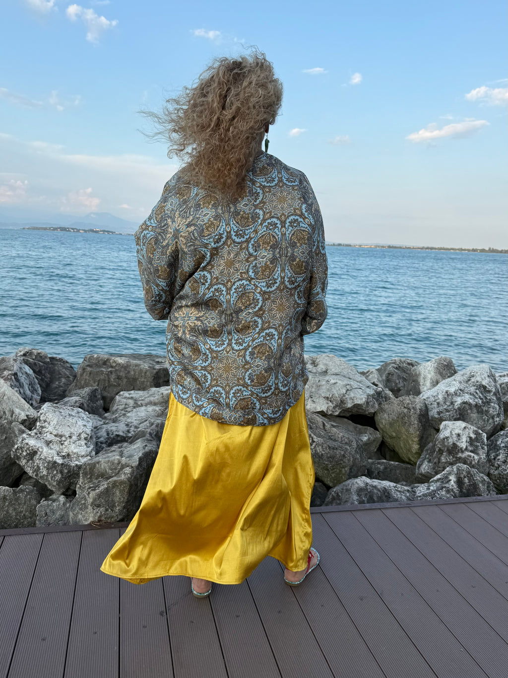 Kimono corto Celeste