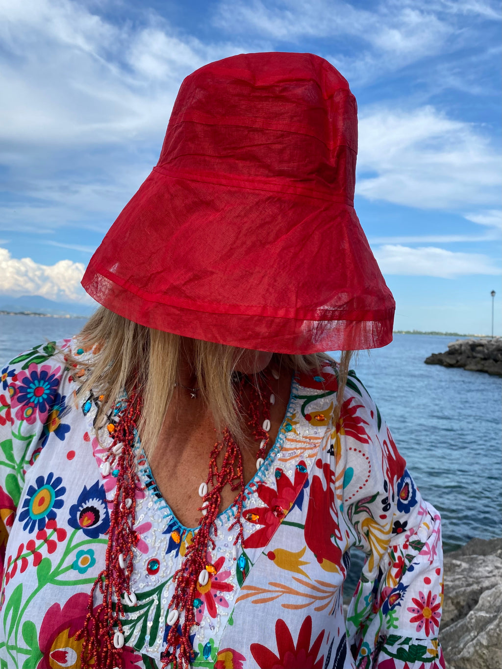 Cappello Rosso geranio