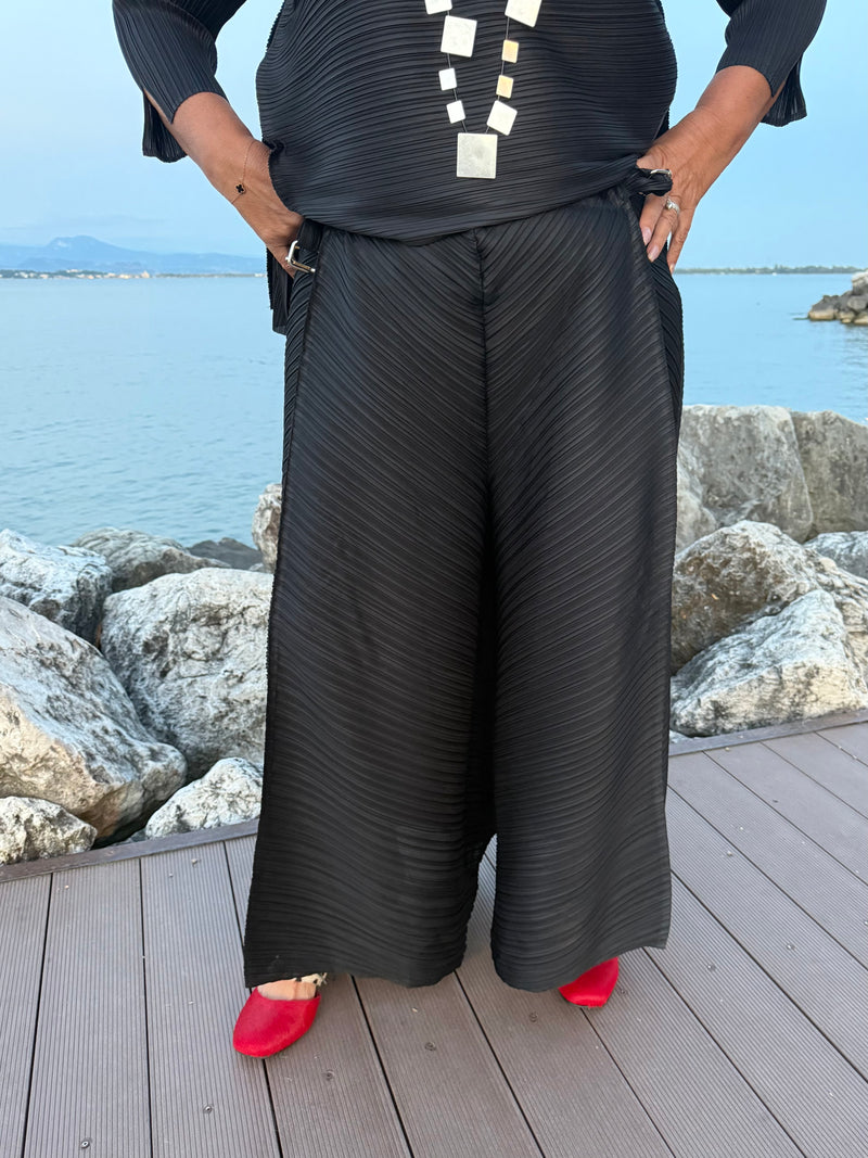 PANTALONI  IN PLISSE' CIN PANNELLI