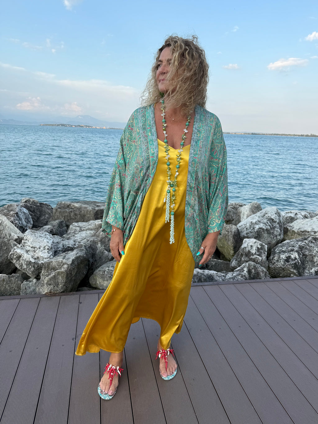 Kimono Menta corto