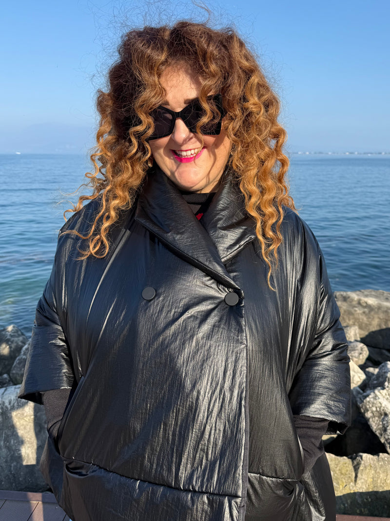 STOLA A CERCHI CACAO e NERA