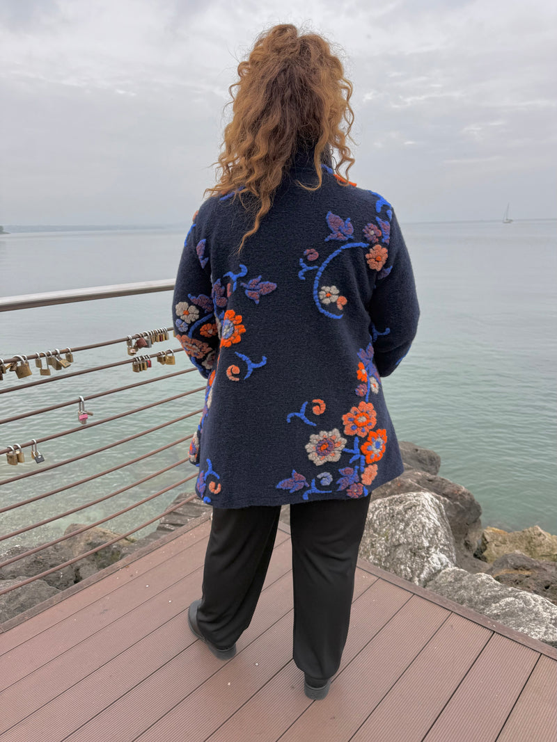 GIACCA LUNGA DORIS BLU