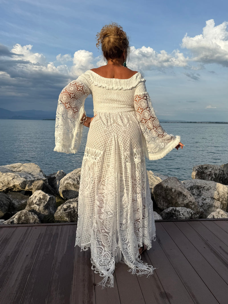 ABITO BIANCO BOHO CHIC