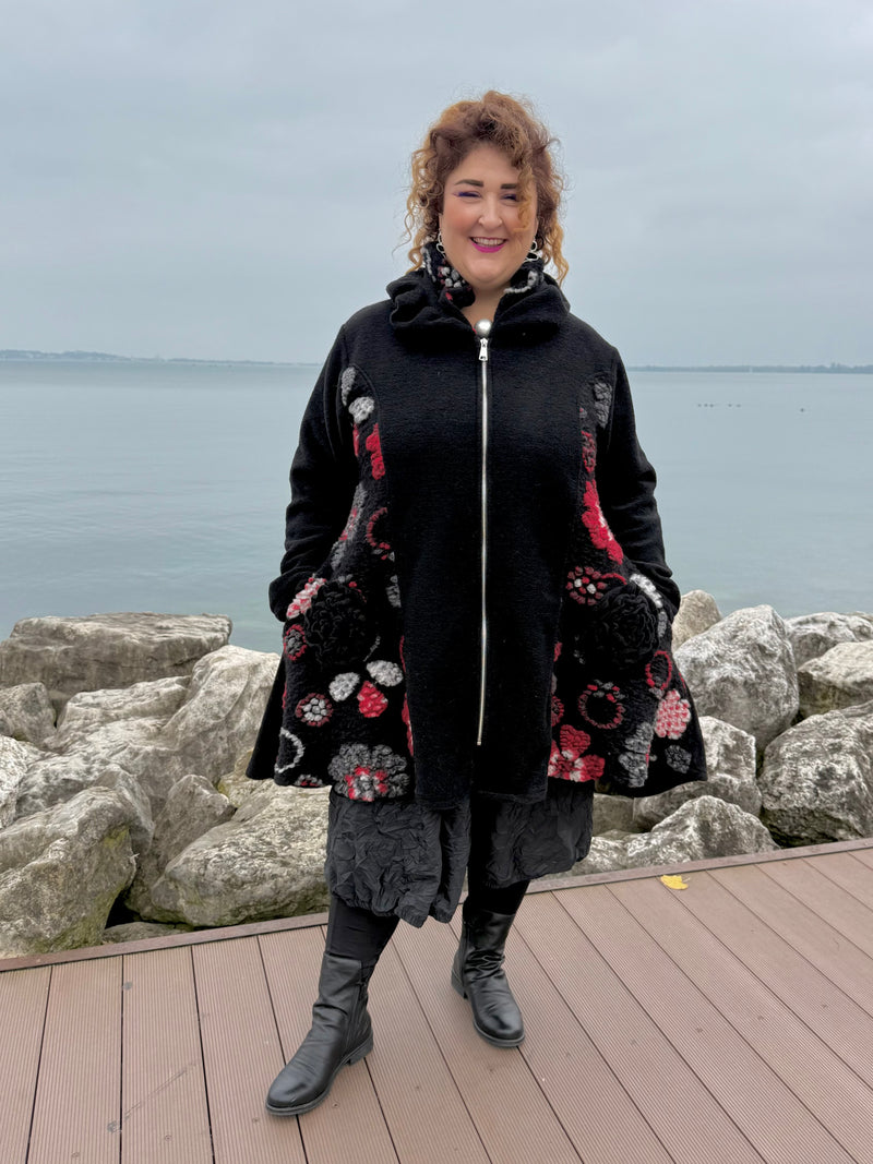 CAPPOTTO LANA COTTA KARLSTAD NERO