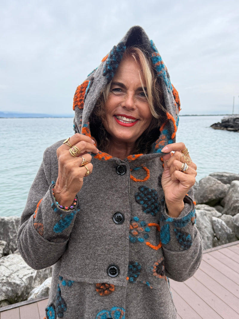 CAPPOTTO LANA COTTA MALMÖ TORTORA