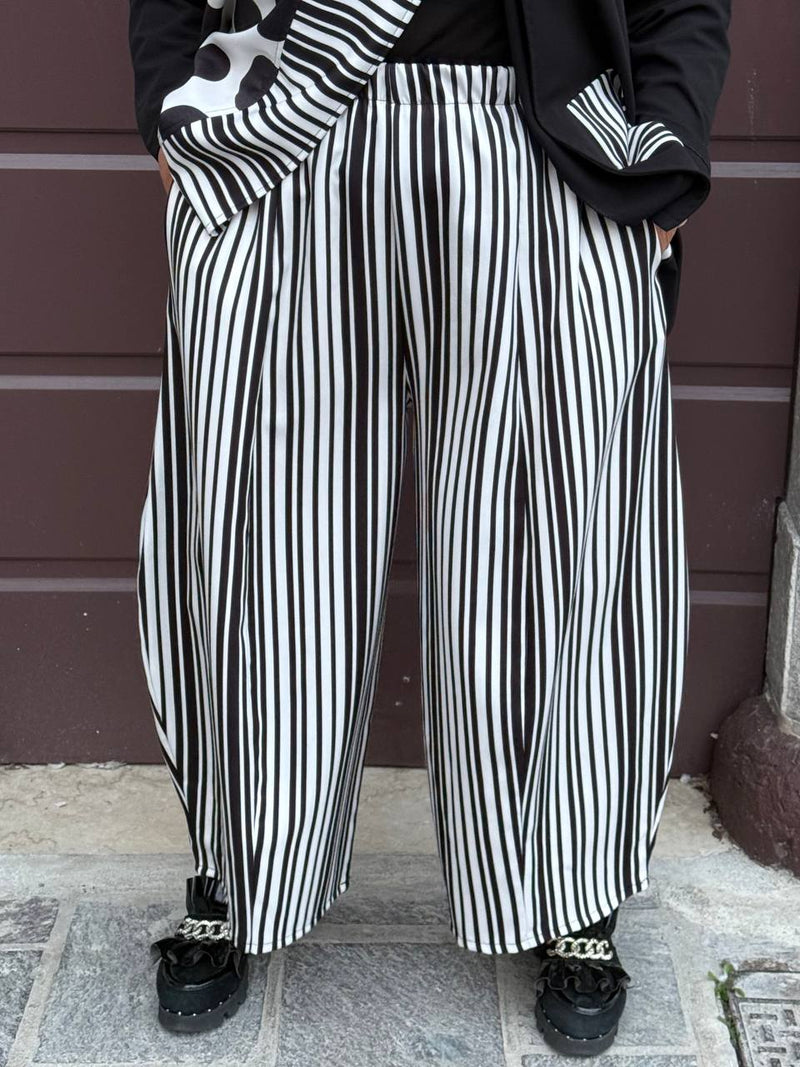 COMPLETO RIGHE NERO E BIANCO