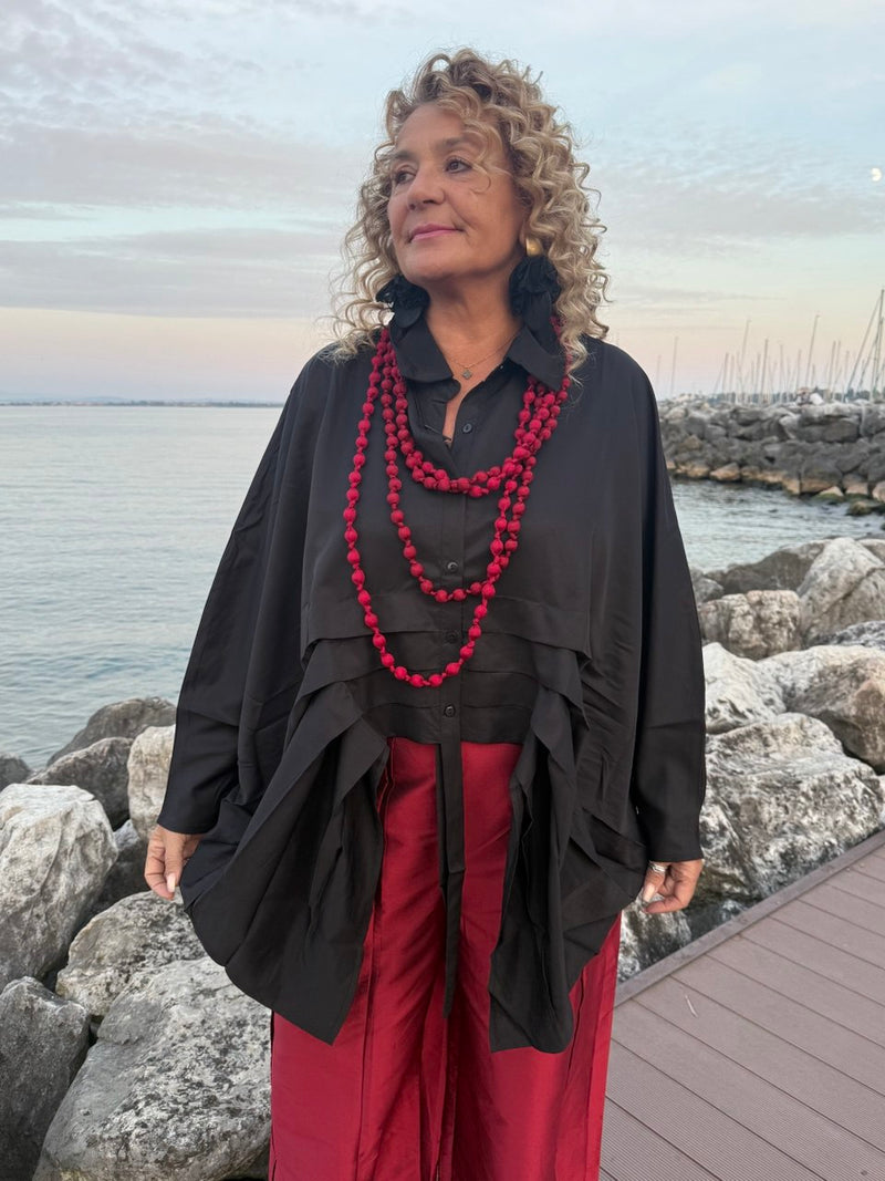 CAMICIA WAVE NERA
