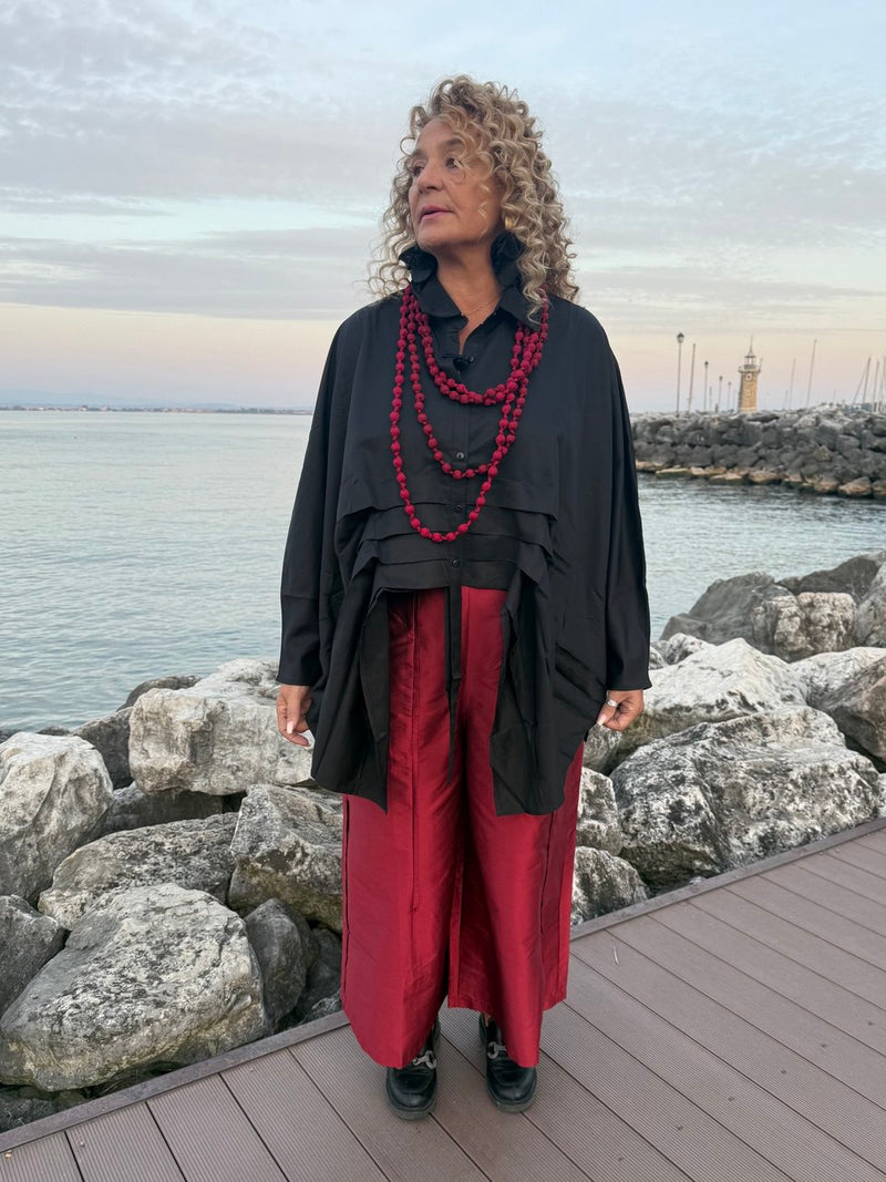 CAMICIA WAVE NERA