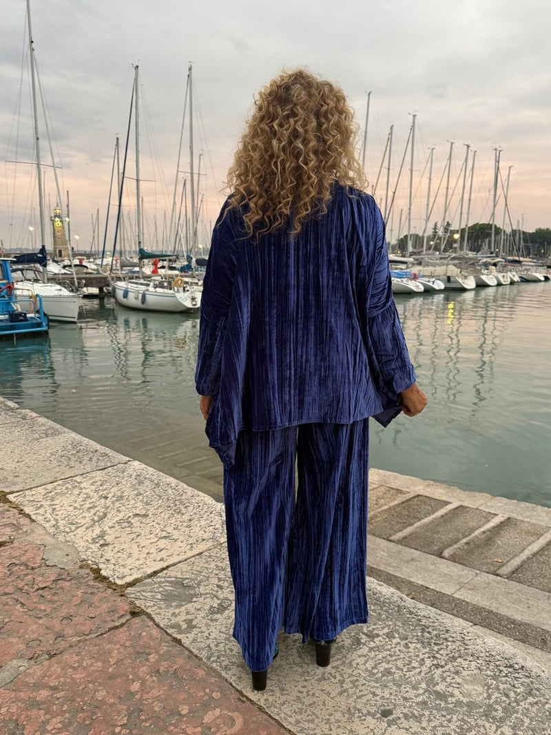 COMPLETO VELLUTO BLU