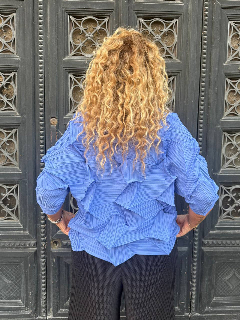 BLUSA IN PLISSÈ GLICINE PIZZICATO