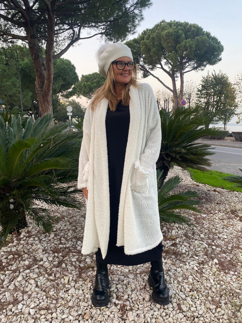 CAPPOTTO BOUCLÉ BIANCO