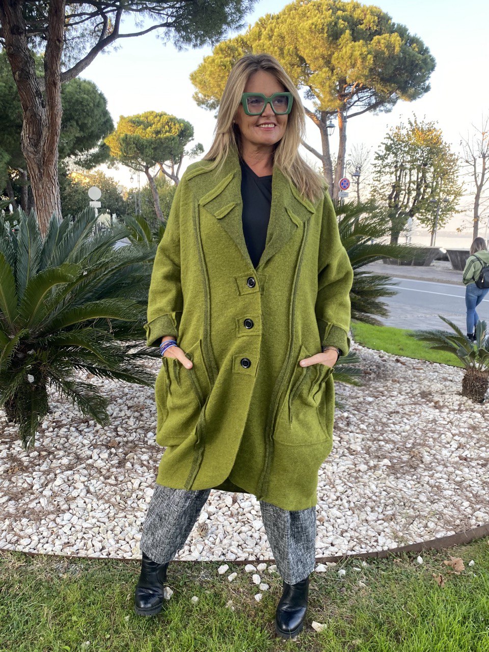 CAPPOTTO ETNIC VERDE LIME