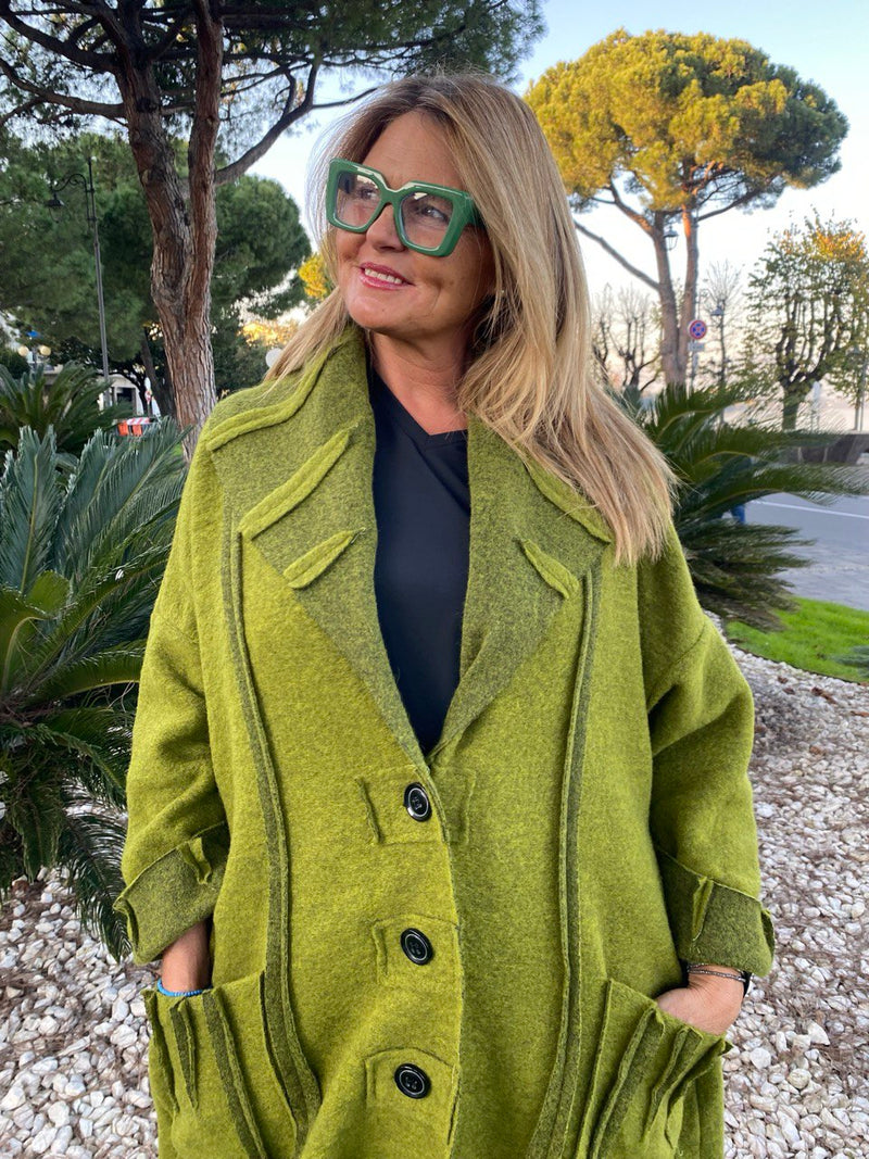 CAPPOTTO ETNIC VERDE LIME