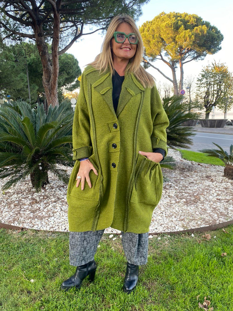 CAPPOTTO ETNIC VERDE LIME