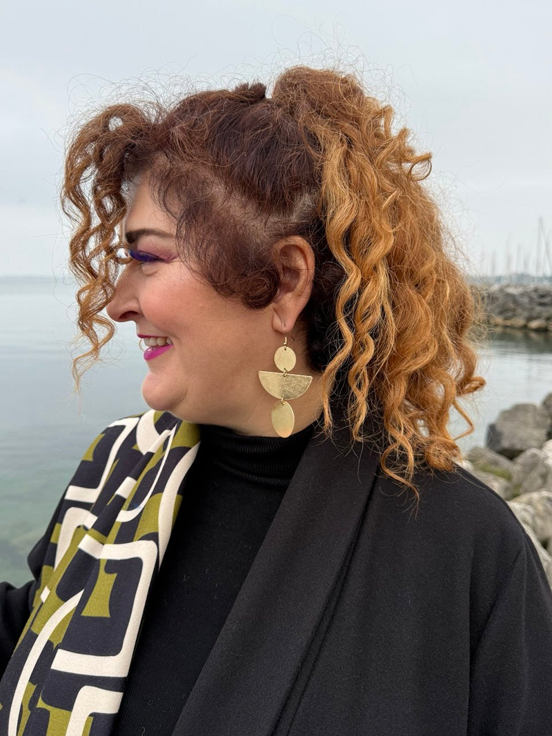 ORECCHINI NERI IN SETA