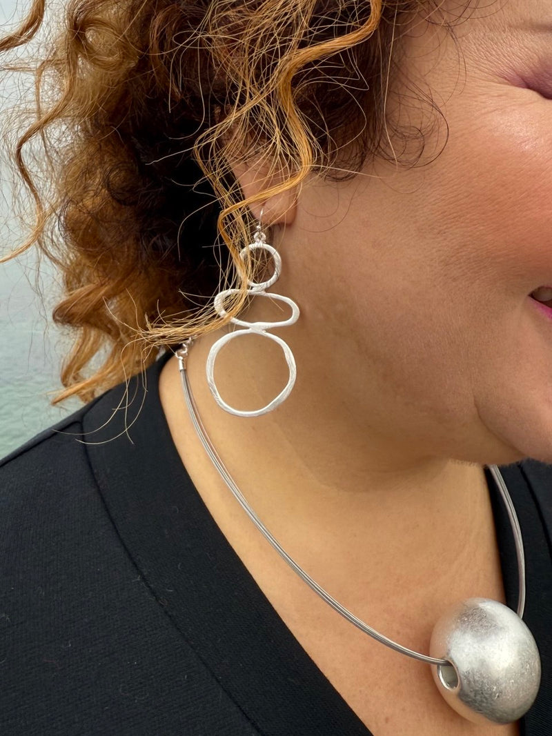 ORECCHINI NERI IN SETA