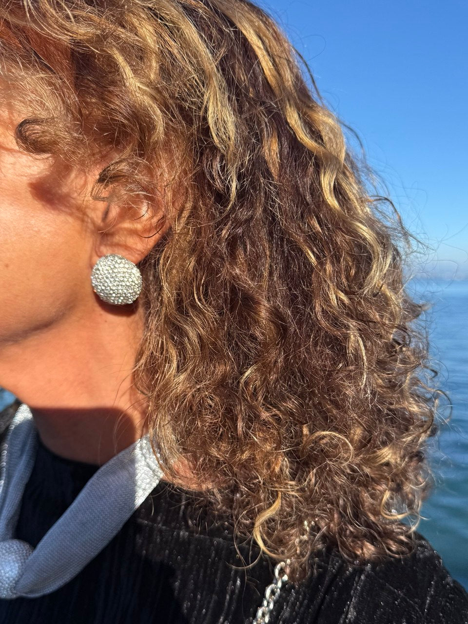 ORECCHINI ROTONDI STRASS