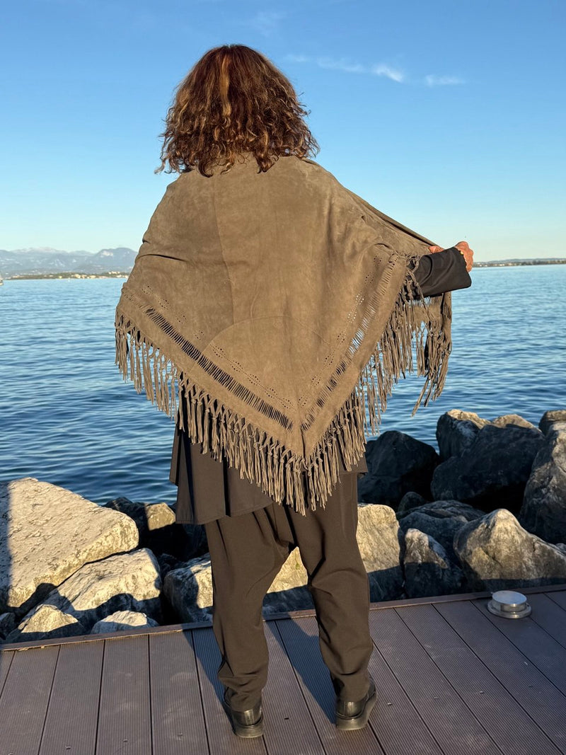 SCIALLE IN PELLE SCAMOSCIATA