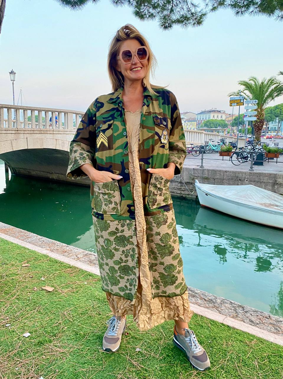 Giacca lunga militare broccato