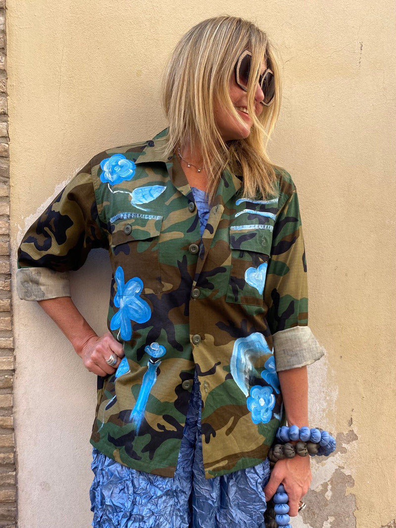 GIACCA/ CAMICIA MILITARE RICAMATA DEMETRA