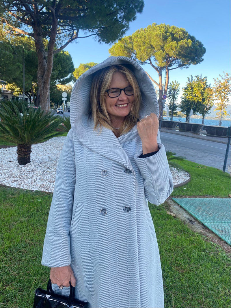 Cappotto spigato grigio