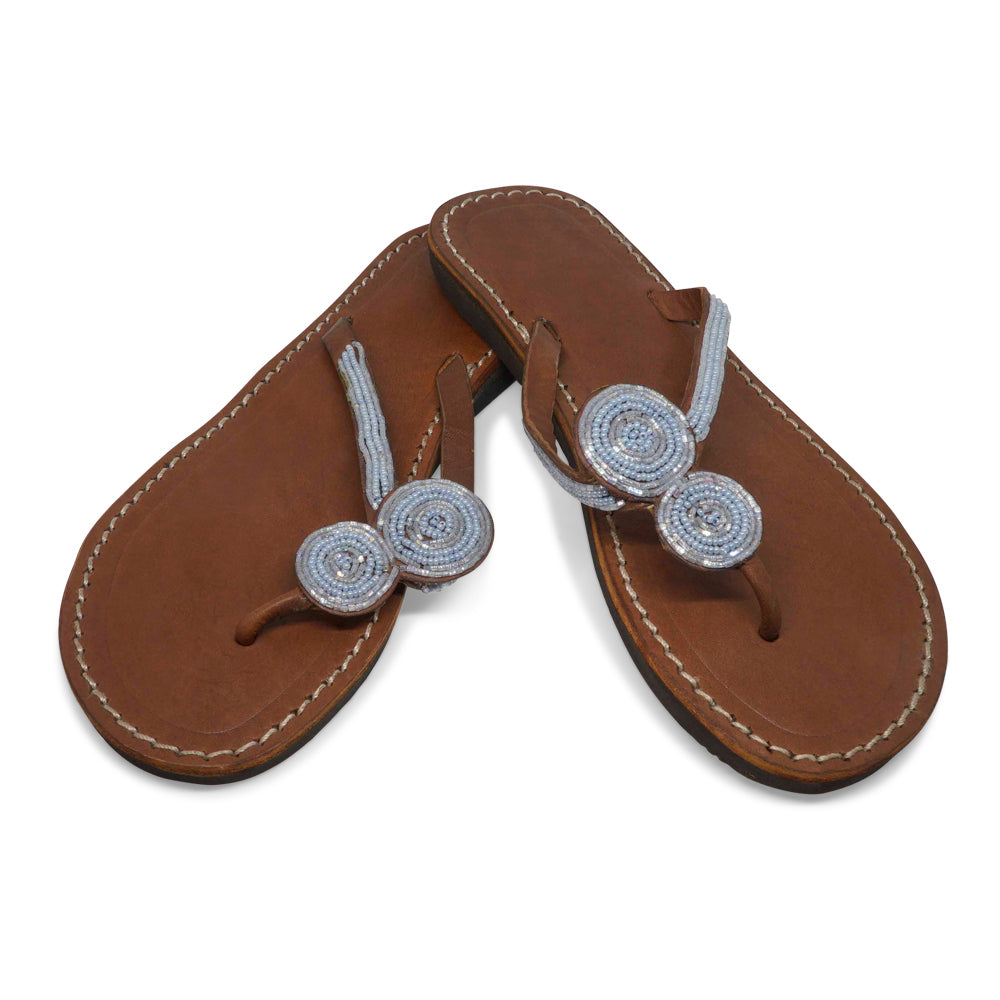 TWO ROUNDS AQUA LEATHER SANDALS MEDIUM (EU 44 / US 11)